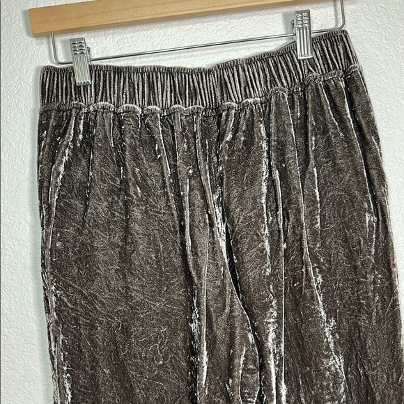 Madewell Velvet Cropped Wide Leg Brown Pants S - Picture 4 of 5